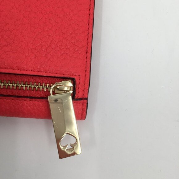 Kate Spade Erin Grey Street Geranium pink wallet wristlet leather clutch new - Picture 6 of 7